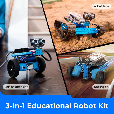 Ranger 3 In 1 Coding Robot Kit For Kids 10 Plus Bluetooth Edition Build Land Raider Tank Nervous Bird And Dashing Raptor Arduino Scratch Learning 16 Coding Projects STEM Kit The Epic Gift 3-in-1 educational robot kit with tank, self-balance car and racing car