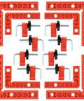 Sixteen Piece Right Angle Clamp Set For Woodworking With 90 Degree Positioning Squares Built Tough Plastic Corner Clamps