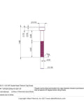 Diagram of Rock Solid Pack Of 10 Grade 2 Titanium Socket Head Cap Screws 10-32 X 1-1/2 Inch Unf Thread specifications.