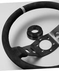 Sturdy Racing Wheel Adapter For Cars, Steering Wheel Riser Plate With Heavy Duty Metal Build, Easy Install Plug And Play shown