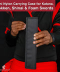 Foam Katana Sword For Practice Bokken Shinai Style Training Sword With Mini Nylon Carrying Case Durable Nylon Construction Secure Inner Lining And Easy Carry Convenience black mini nylon case