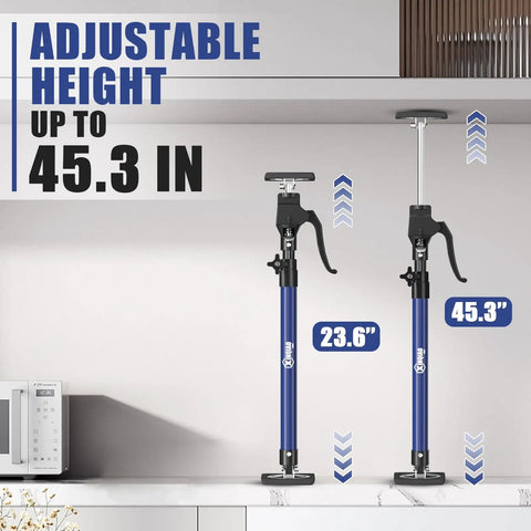 Third Hand Tool Adjustable Steel Support System with 154 lb Capacity shown extending from 23.6 to 45.3 inches.