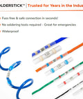 Waterproof Solder Seal Wire Connectors Kit, 500 Pcs Heat Shrink Splice Set visible with colored wires