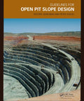 Cover of 'Open Pit Slope Design Essentials', showcasing a terraced mining pit for slope stability and design guidance.