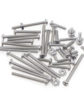 All In One 2 56 UNC Stainless Steel Phillips Pan Head Machine Screws And Nuts Assortment Kit, 220 Piece Set scattered view