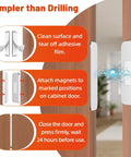 Ultra Thin No Drill Magnetic Cabinet Catch 6 Pack With Adhesive Stainless Steel Door Latches installation steps