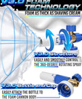 Foam Cannon S V3 With Beefed Up Thick Snow Foam Technology And Quarter Inch Quick Connector, blue cap and bottle design