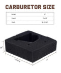 Carburetor gasket dimensions for FG100 GX31 Carburetor Drop In Replacement For Honda FG100 Tiller GX22 GX31 Engine