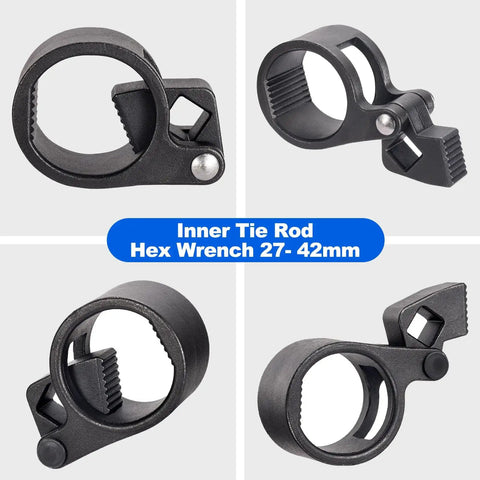 Universal Inner Tie Rod Hex Wrench And Removal Tool 27 To 42mm for cars trucks motorcycles, multiple angle views