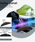 Parking Sensor Kit For Cars With Customizable Probes In 18 Color Options And Adjustable Alarm Volume Backup Sensor And Reverse Sensor Three Sound Modes Including Soft Beep Or Off Easy Install Safe Driving Assistant display panel with volume control and distance display.