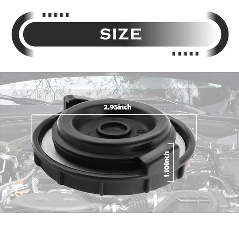 Brake Fluid Cap Replacement And Master Cylinder Cap For Honda Civic Accord Fit CRV S2000 And More OEM Style Reservoir Cap No Fuss Install Leakproof And Durable Car Maintenance Part For Honda Fans, shown with measurements.