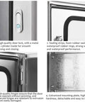 Close-up of Stainless Steel Indoor Electrical Enclosure Box With Hinged Cover Built To Last showcasing lock, hinge, and seal features.