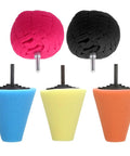 5 Piece Aluminum Polishing Kit With Foam Sponge Polishing Balls For Drills, All In One Wheel Polishing Kit For Car Care