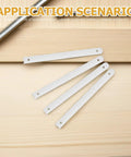 White plastic drawer slides for Three Pack Plastic Drawer Slides for Cabinets and Cupboards, Smooth Quiet Operation shown on wood