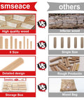 Fluted Wooden Dowel Pin Kit 255Pcs With Eight Sizes One Quarter Inch Five Sixteenth Inch Three Eighth Inch Handy For Crafts Furniture Doors DIYers Durable Straight Grooved Wood Dowels Perfect For Cabinet Making And Furniture Repair, 8-size set in storage box