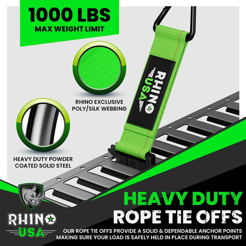 Heavy Duty 18 Piece E Track Rail Tie Down Kit with Accessories includes details on rope tie-offs and steel rail system.