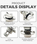 Product details of 2 Pack Marine Stainless Steel Boat Drain Plugs Kit For Kayaks And Small Boats, showing smooth surface and durable material.