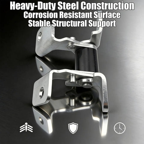 Driver Side Upper And Lower Front Door Hinge Set Heavy Duty Steel Drop In Replacement For Jeep Grand Cherokee Dodge Charger Chrysler 300 Durango Slick Fit No Hassle Swap close-up showing hinge details.