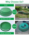 Heavy Duty Resin Manhole Cover For Outdoor Drainage Embedded Sewage Basin Lid Garden Lawn And Landscape Drainage Solutions Built To Last Outdoor Ready Rust Resistant Septic Tank Access Cover comparison image