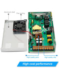 Beefy 24V 15A 360W DC Switching Power Supply SMPS with open aluminum shell, fan cooling, and high-quality chip components