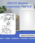285219 Washer Suspension Pad Kit Replacement for Top Load Washers Replaces 285219 62568 AP3094373 PS334456 AH334456 on washer diagram