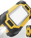 Rechargeable Magnetic Work Light With 8000mAh Battery, Dual COB LEDs, 8 Lighting Modes, IP65 Waterproof, Portable Magnet Mount And Hook