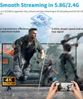 HDMI Wireless Transmitter and Receiver 4K Extender No Lag for Laptop PS5 TV Box Blu Ray DVD to Monitor Projector HDTV gaming setup