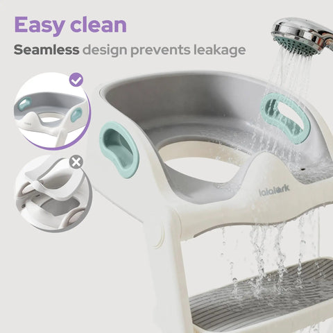 Heavy Duty Potty Training Seat And Step Stool For Toddlers Features Rock Solid Anti Slip Grip Extended Splash Guard Easy Foldable Frame Hassle Free Setup Smooth Transition To Regular Toilets