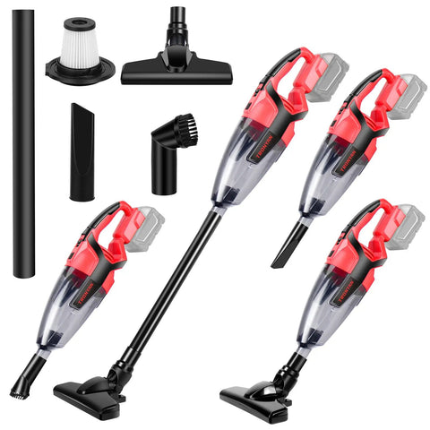 Cordless 120W Handheld Vacuum Cleaner That Is A Beast For Quick Cleanups Compatible With Milwaukee 18V Battery, no battery shown, tool-only.