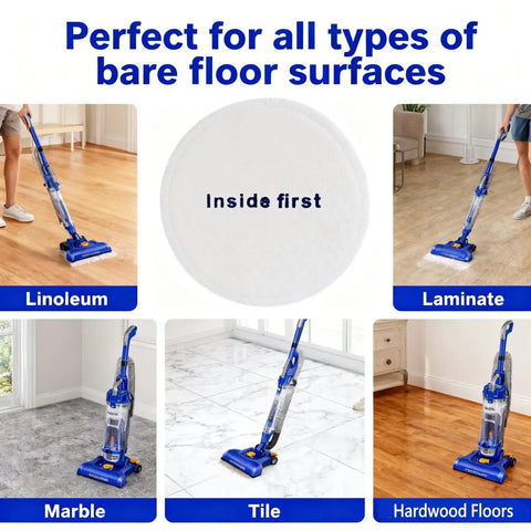 Replacement Filters For NEU Series Upright Vacuum Cleaners Great For Pet Hair Odors Dirt Dust Removal Fits NEU180 NEU181 NEU182A NEU182B NEU188 NEU202 Part E0202 Great For Home Garage And Pet Owners shown cleaning various floors