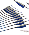 Beast Carbon Arrows For Target Practice And Hunting 29 Inch Overall Length With 26 Inch Shaft 350 Spine Rotatable Nock Six Point Two Millimeter Inner Diameter For 60 70 Lb Compound Bows And Recurve Bows Indoor Outdoor Archery Field Tip 12 Pack Style1