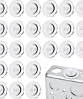 24 Pcs Three Quarter Inch Knockout Seals For Electrical Boxes Plug And Seal Kit shown with steel electrical box