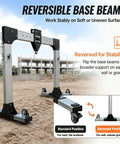 Portable Aluminum Gantry Crane Cranks Out A Rock Solid 4400 Lbs Capacity with reversible base beams for stability on uneven surfaces.