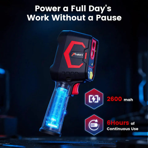 Go-To Handheld Thermal Camera With 512x384 Thermal Resolution And 256x192 IR, showing battery capacity and usage hours