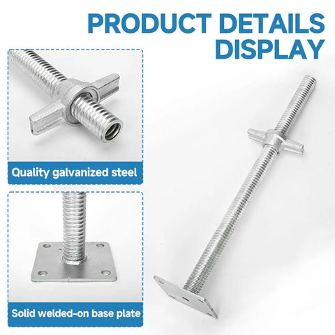 Heavy Duty Scaffolding Leveling Jacks 4 Pack Adjustable Screw Support Stands 24 Inch Height Range Galvanized Steel Build That Truly Crushes It On The Daily For Any Rig Ready Job Site Project