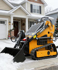 Mini Crawler Skid Steer Loader With 13.5HP EPA RATO Gasoline Engine Stand On Compact Loader 42 Inch Bucket clearing snow
