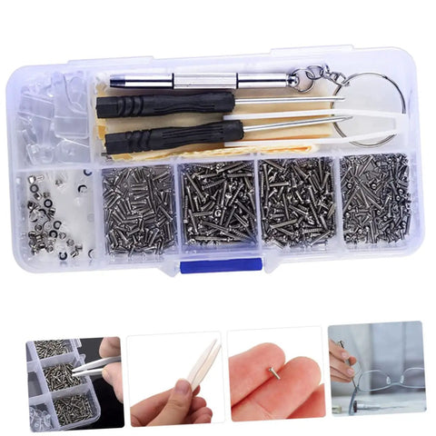 All In One Eyeglass Repair Kit With Screws And Tools For Quick Fixes On Glasses Sunglasses And Wire Frame Specs portable set