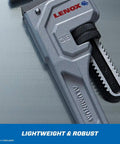 36 Inch Aluminum Pipe Wrench With Forged Wide Jaws And Lightweight I Beam Design for Secure Grip, Durable Plumbing Tool