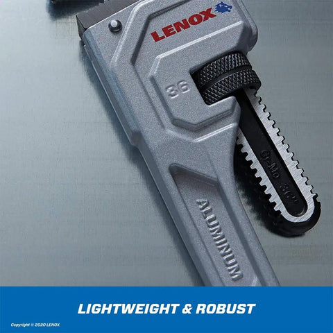 36 Inch Aluminum Pipe Wrench With Forged Wide Jaws And Lightweight I Beam Design for Secure Grip, Durable Plumbing Tool