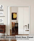 Black Aluminum Bifold Mirror Door For 60x80 Opening, Preassembled With Hardware Kit, Indoor Bi Fold Barn Door For Bedroom And Closet