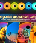 Sunset Lamp With 16 Colors And 4 Modes Remote Control Color Changing Rainbow Light LED Projector For Cozy Vibes display