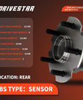 Side view of Pair Wheel Hub And Bearing Assembly 512372 Replacement For Lexus HS250H 2010 Through 2012 NX200T 2015 Through 2016