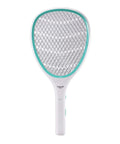 Front view of Handheld Bug Zapper Racket With 3000 Volt Instant Shock, Portable Electric Fly Swatter For Home And Outdoor Use.