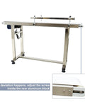 Beefy Stainless Steel PVC Flat Belt Conveyor With Adjustable Speed And Double Guardrails For Industrial Transport, side view