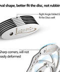 MTB Disc Brake Pad Alignment Tool for Easy Rotor Gap Adjustments with oval shape and right angle folded edge design
