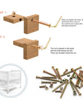 Image showing All In One Crib Hardware Replacement Kit With 25 M6x40mm 50mm 60mm 70mm 80mm Socket Cap Screws And Barrel Nuts Galvanized Steel installation guide.