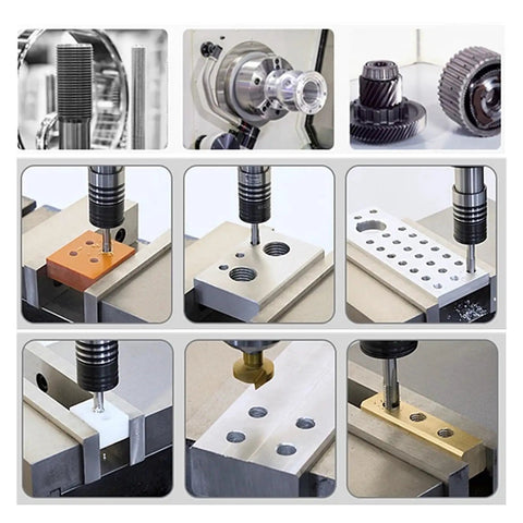 Electric CNC Tapping Machine 600W For M2 To M12, Vertical Universal Type With Chucks, metalwork demonstration on various materials