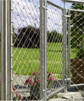 Built Like A Tank 304 Stainless Steel Flexible Cable Safety Net For Balcony Stair Guards, No Sweat Child Pet Barrier Mesh, Heavy Duty Braided Wire Fence Panel Kit 1.5mm X 1.5By2Meters Silver, outdoor garden fence with flowers.