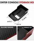 Mazda CX-30 Center Console Organizer 2020-2026 Armrest Storage Box Secondary Insert Tray With Black Anti Slip Mat Durable Construction Rubberized Liner