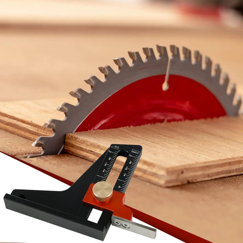 Table Saw Height Gauge For Woodworking 0 To 2 Inches Precision Depth Gauge And Router Height Adjuster Aluminum Alloy